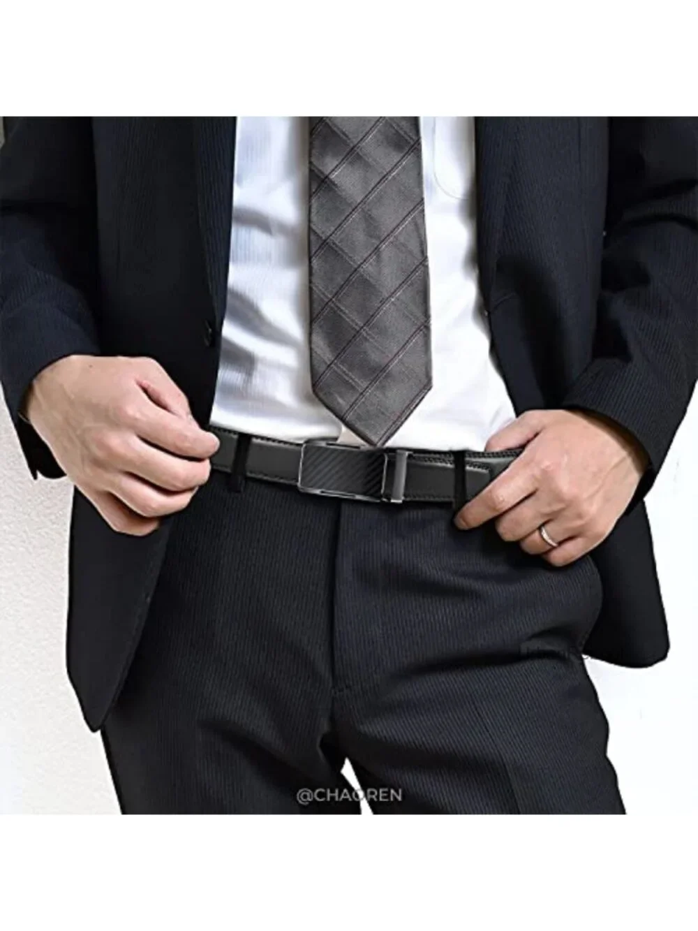 Genuine Leather Ratchet Belt Men 2 Pack Adjustable Trim To Fit Dress Belt